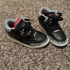 Jordan Black and Gray Kids Sneakers